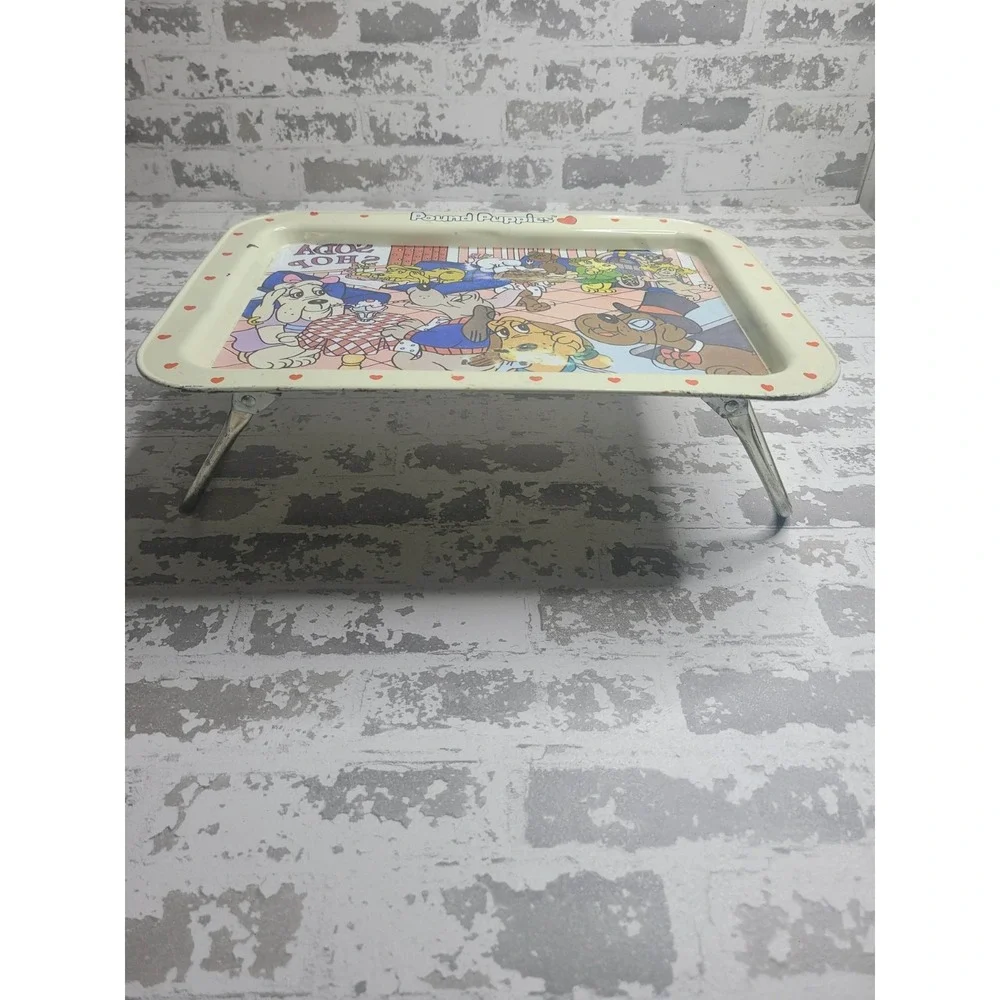 Vintage‎ 1987 Pound Puppies Metal TV Tray Tonka Corporation 1987